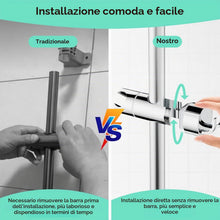 Carica l'immagine nel visualizzatore di Gallery, Alyvisun Universale Supporto Soffione Doccia con 2 Ganci