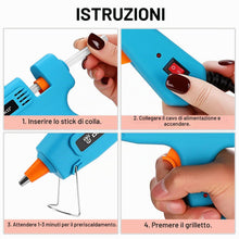 Carica l'immagine nel visualizzatore di Gallery, Pistola Colla a Caldo Mini: DEKO 50W Pistola a Caldo per Crafting con 85 Pezzi 7mm×120mm Colla a Caldo, per Scuola, DIY,