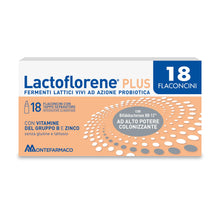 Carica l'immagine nel visualizzatore di Gallery, Lactoflorene Plus, Integratore Fermenti Lattici Vivi per l'Equilibrio Intestinale, con Zinco e Vitamine B, 18 Flaconcini