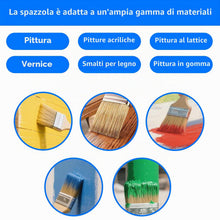 Carica l'immagine nel visualizzatore di Gallery, Set pennelli pittura 5 pezzi – pennello pittura e pennello per legno con manico in legno (25,4/38,1/50,8/63,5/76,2 mm), 