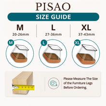 Carica l'immagine nel visualizzatore di Gallery, PISAO 32 Pezzi Trasparente Gommini per Sedie Quadra (L Fit: 27-36mm)