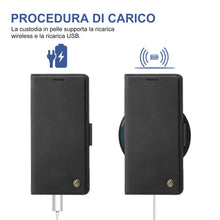 Carica l'immagine nel visualizzatore di Gallery, Giyer Cover per iPhone 14 Pro Max Custodia con Vetro Temperato, Premium PU Portafoglio Slot per Scheda RFID Antifurto Fu