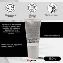 Carica l'immagine nel visualizzatore di Gallery, TECHZOCO Stucco in legno bianco, ideale per riempire e riparare legno all'interno, stucco pronto all'uso, riempitrice pe