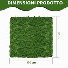 Carica l'immagine nel visualizzatore di Gallery, Muschio Artificiale Decorativo 1m×1m, Tappetino per Arredamento