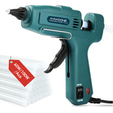 Carica l'immagine nel visualizzatore di Gallery, MAXDONE Pistola Colla a Caldo 60W &amp; 100W &amp; Chiudi con un clic, Pistola Grandi Colla a Caldo Professionale con 12 stick d