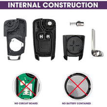 Carica l'immagine nel visualizzatore di Gallery, 2 Tasti Guscio Chiave Auto per Opel Adam Astra Insignia Mokka Meriva Movano Karl Cascada Zafira Chevrolet Cruze Aveo Orl