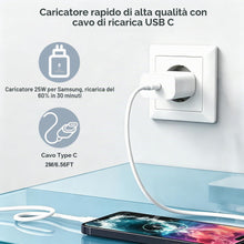 Carica l'immagine nel visualizzatore di Gallery, 25W Caricatore USB C Rapido Caricabatterie per Samsung Galaxy S26 S25 S24 S23 S22 S21 Plus/FE/Ultra,S20,A57 A56 A55 A54 
