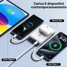 Carica l'immagine nel visualizzatore di Gallery, Azmuth Power Bank, per Magsafe Powerbank iPhone 10000mAh con Due Cavi USB-C