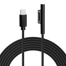 Carica l'immagine nel visualizzatore di Gallery, Cavo di ricarica USB-C Surface, 2.0m nylon intrecciato, 45W (15V/3A) compatibile PD, per Microsoft Surface Pro 3/4/5/6/7