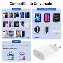 Carica l'immagine nel visualizzatore di Gallery, Caricatore USB C, Presa USB C 20W Ricarica Rapido Spina Type C Carica Adattatore Muro PD Alimentatore USB C per iPhone 1