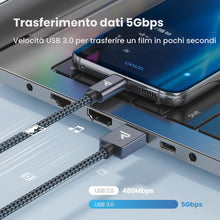Carica l'immagine nel visualizzatore di Gallery, RAMPOW Cavo USB Type-C, Cavo USB C 3A QC3.0 USB A a USB C per iPhone 18 Pro