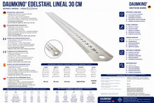 Carica l'immagine nel visualizzatore di Gallery, Righello DAUMKINO®, Acciaio Inox, 30 cm