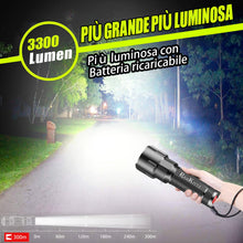Carica l'immagine nel visualizzatore di Gallery, REHKITTZ Torcia LED, 3300 Lumen, Super Luminosa