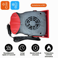 Carica l'immagine nel visualizzatore di Gallery, Riscaldatore Auto 12V 150W Stufetta Portatile per Auto, Demister Regolazione 360 Gradi Riscaldamento Universale Sbrinato