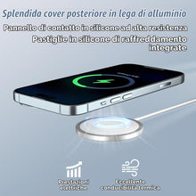 Carica l'immagine nel visualizzatore di Gallery, Caricatore Wireless Magnetico 2 in 1 – Design Ultra Sottile in Lega di Alluminio Compatibile con iPhone 16/15/14/13/12 (