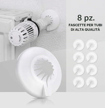 Carica l'immagine nel visualizzatore di Gallery, Rosetta di copertura per termosifoni, per tubi di radiatore, pieghevole, rivestimento in plastica, variabile per diametr