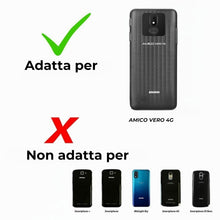 Carica l'immagine nel visualizzatore di Gallery, Custodia compatibile con Brondi Amico Vero 4G cover protettiva nero borsa gomma TPU protezione telefono custodia smartph