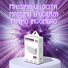 Carica l'immagine nel visualizzatore di Gallery, Caricatore Rapido da Muro 120W USB-C e USB-A Multiplo, Power Delivery 67W + Quick Charge 67W, Spina Europea, Adattatore 
