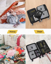 Carica l'immagine nel visualizzatore di Gallery, BillyBath Set di organizer per valigie, 8 in 1, organizer da viaggio, per vestiti, scarpe, cosmetici, colore grigio