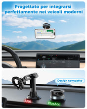 Carica l'immagine nel visualizzatore di Gallery, PlusAcc Supporto Telefono Auto Ventosa Magnetico – Fissaggio a vuoto, Rotazione 360°,Installazione in un secondo, Compat
