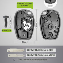 Carica l'immagine nel visualizzatore di Gallery, Jongo® Guscio Chiave per Dacia Duster e Sandero - NE73 / VAC102 senza Lama
