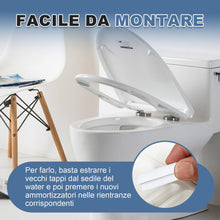 Carica l'immagine nel visualizzatore di Gallery, 2 Set Paracolpi per Sedili WC a Incastro (12 Pezzi), Gommini di Ricambio Grigio senza Colla per Copriwater, Spessori in 