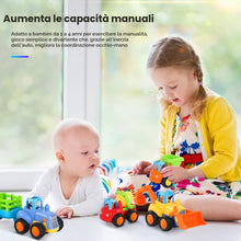 Carica l'immagine nel visualizzatore di Gallery, GoStock Auto Giocattoli Spingi e Vai in Auto Giocattoli di Veicoli di Costruzione Camion per Bambini Regalo per Bambino 