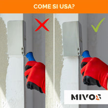 Carica l'immagine nel visualizzatore di Gallery, Mivos 2x Cazzuole Angolari Antiruggine 120 x 60 mm - Cazzuola Angolare Interna ed Esterna in Acciaio Inox - Cazzuola per