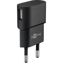 Carica l'immagine nel visualizzatore di Gallery, Goobay 44947 Adattatore di alimentazione USB da parete 1 A (5W) / Adattatore di alimentazione USB con ingresso laterale 