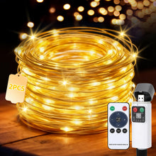 Carica l'immagine nel visualizzatore di Gallery, 2 Pezzi Lucine LED Decorative, Catena Luminosa a Batteria, 15M 150LED