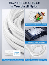 Carica l'immagine nel visualizzatore di Gallery, Cavo USB C a USB C 100W 2M Cavo USB Type-C PD 5A Ricarica Rapida Cavetto