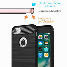 Carica l'immagine nel visualizzatore di Gallery, NEW'C Cover Nero per iPhone 8/7, Fibra di Carbonio TPU Antiurto