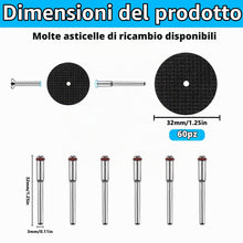 Carica l'immagine nel visualizzatore di Gallery, 60 Pz Dischi da Taglio 32mm per Utensili Rotanti