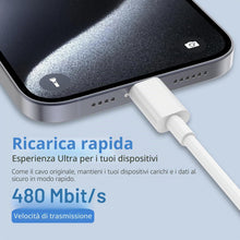 Carica l'immagine nel visualizzatore di Gallery, Cavo iPhone Air/17/16 Ricarica Rapida 1+2M 2Pezzi,60W Cavo USB Type-C Ricarica Rapida per iPhone 17/16/15 Pro Max/Plus,M
