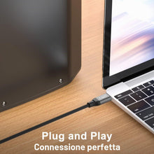 Carica l'immagine nel visualizzatore di Gallery, J&amp;D Cavo Audio USB-C a Jack 6,35 mm, USB Tipo-C a Doppio 6,35 mm TS Mono a Y Cavo Audio per Tablet, Laptop, Amplificator