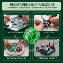 Carica l'immagine nel visualizzatore di Gallery, 1 Rotolo Stagno Per Saldare 60/40 Con Flussante 1 Mm 20 G Argento Per Elettronica