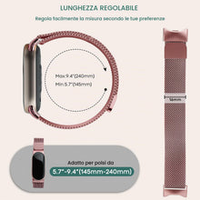 Carica l'immagine nel visualizzatore di Gallery, 2 Pezzi Metallo Cinturini Compatibile con xiaomi mi band 8/xiaomi smart band 10/9 Cinturino Donna,Cinturino Maglia Regol