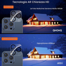 Carica l'immagine nel visualizzatore di Gallery, QHOHQ 3 Pezzi Vetro Temperato per iPhone 15 Pro Max [6,7 Pollici] e 3 Pezzi Pellicola Fotocamera, Pellicola Prottetiva A