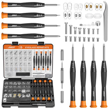 Carica l'immagine nel visualizzatore di Gallery, JOREST Kit di riparazione per occhiali, set di attrezzi per la riparazione di occhiali da sole e da vista comprensivo di