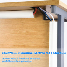 Carica l'immagine nel visualizzatore di Gallery, 4 Meter Canalina Passacavi Adesiva, Staranry Canale Flessibile, Bianco