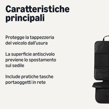 Carica l'immagine nel visualizzatore di Gallery, Amazon Basics - Coprisedile per Auto con Imbottitura in Schiuma e Tasche Portaoggetti, Misura Universale, Protezione Sed