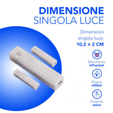 Carica l'immagine nel visualizzatore di Gallery, Generico Luce LED Sensore Movimento Armadio Ricaricabile USB - Lampada Magnetica Senza Fili Installazione Immediata per 