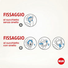 Carica l'immagine nel visualizzatore di Gallery, NUK Disney Winnie the Pooh Laccetto portaciuccio e clip con e senza anello | Resistente e infrangibile | 1 pezzo