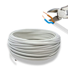 Carica l'immagine nel visualizzatore di Gallery, Cavo Elettrico Piatto 25 metri (Bianco piatto 2x0,75)