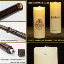 Carica l'immagine nel visualizzatore di Gallery, Harry Potter Candele LED con Bacchetta Telecomando, 5m Allineare e Hogwarts Disegno Dello Stemma, Bianco Candela a Batte