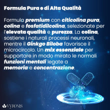 Carica l'immagine nel visualizzatore di Gallery, SINAPSYS+ Potente integratore di citicolina 1000 mg Pura e colina - Boost mente integratori migliora la memoria e Concen