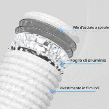 Carica l'immagine nel visualizzatore di Gallery, Aygrochy Tubo di scarico in PVC da 150 mm, tubo di ventilazione da 3 m, con 2 fascette stringitubo in acciaio inox, per 