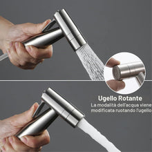 Carica l'immagine nel visualizzatore di Gallery, Doccia Bidet Portatile, Modalità a 2 funzioni Doccetta per Bide t in Acciaio Inossidabile Idroscopino per WC, Spruzzator