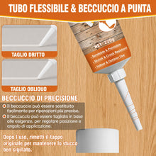 Carica l'immagine nel visualizzatore di Gallery, Stucco per Legno Bianco, Verniciabile e Levigabile Stucco per Legno Riempitivo per Crepe, Buchi e Danni, Basso Odore e R