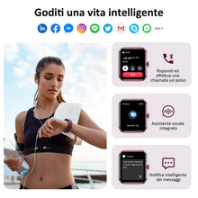 Carica l'immagine nel visualizzatore di Gallery, Blackview Smartwatch Uomo Donna, Effettua e Rispondi alle Chiamate,1,85'' Orologio Intelligente Fitness,Cardiofrequenzim